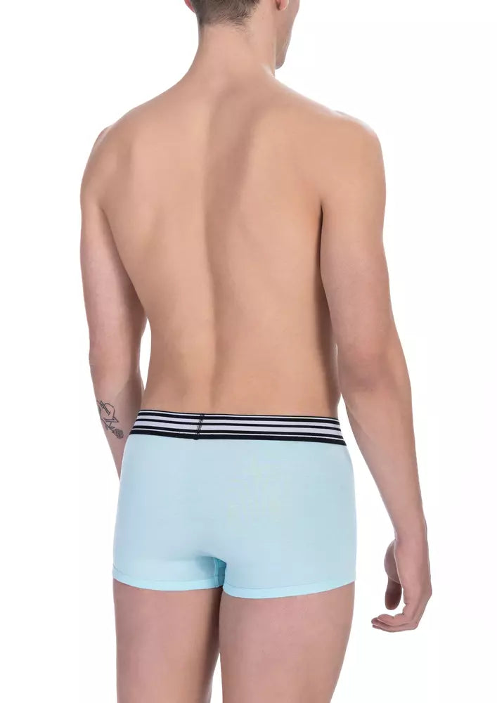 Light Blue Cotton Men Underwear Trunk Pair