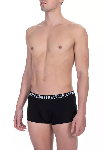 Black Cotton Men's Trunk Underwear