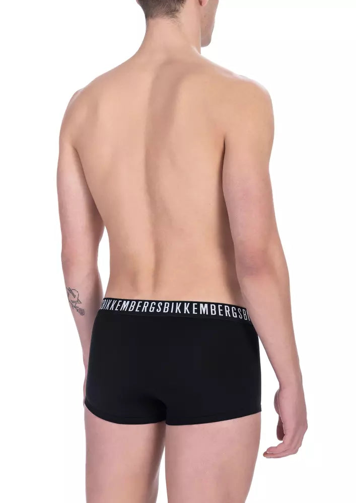 Black Cotton Men's Trunk Underwear