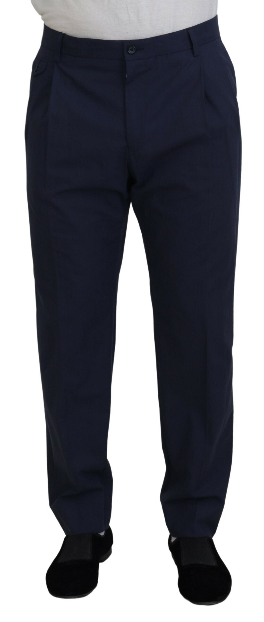 Elegant Dark Blue Chino Dress Pants