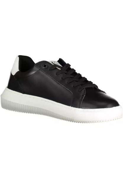 Black Leather Men Sneaker