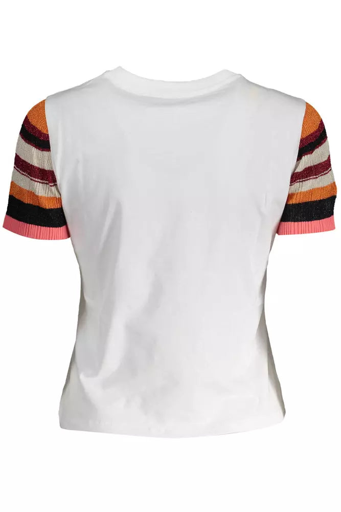 Wit katoenen dames T-shirt