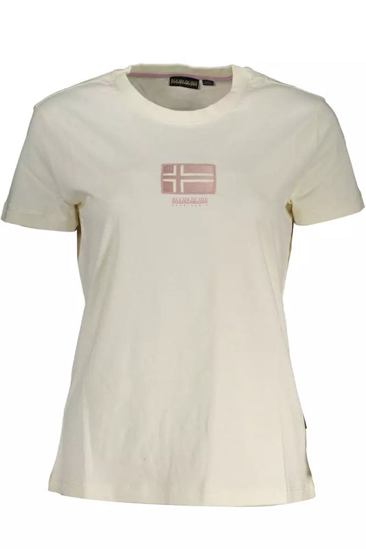 Wit katoenen dames T-shirt