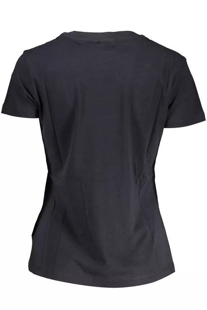 Black Cotton Women T-Shirt