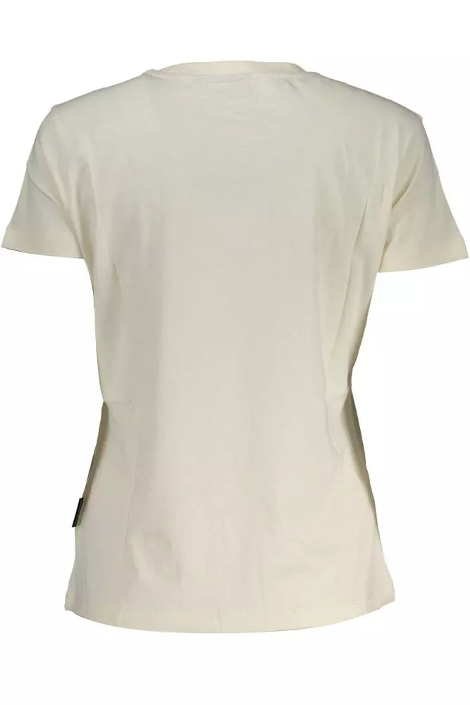 Wit katoenen dames T-shirt