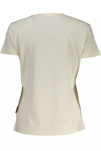 Wit katoenen dames T-shirt