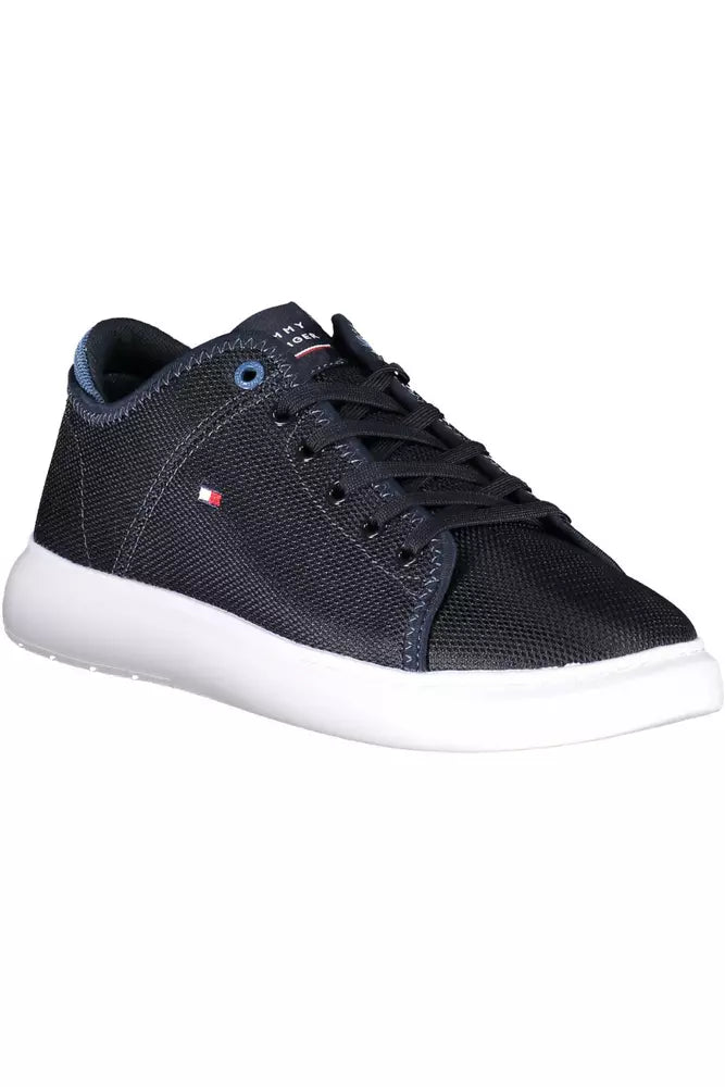 Blue Polyester Men Sneaker