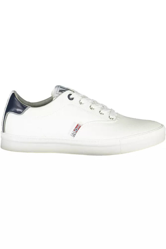 Witte polyester herensneaker