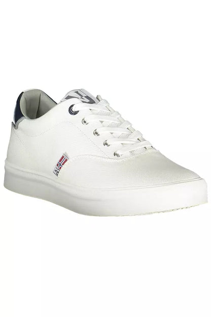 Witte polyester herensneaker