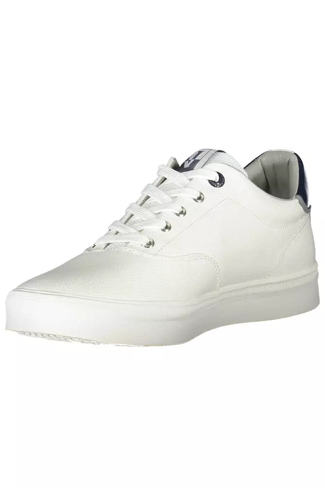 Witte polyester herensneaker