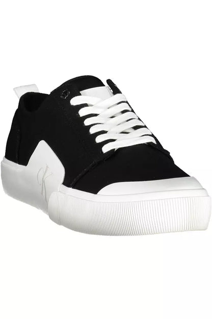 Black Cotton Men Sneaker