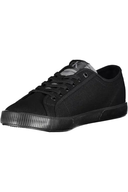 Black Cotton Men Sneaker