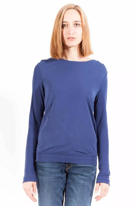 Blauwe Viscose Dames Top