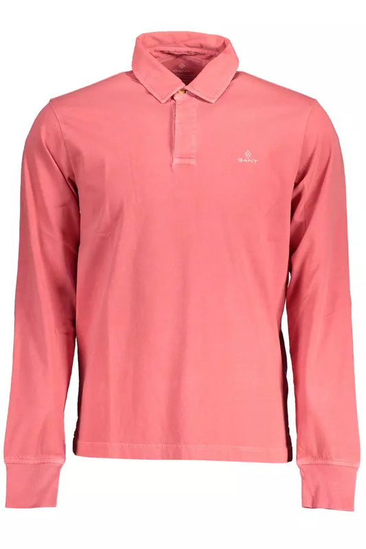 Rood katoenen heren poloshirt