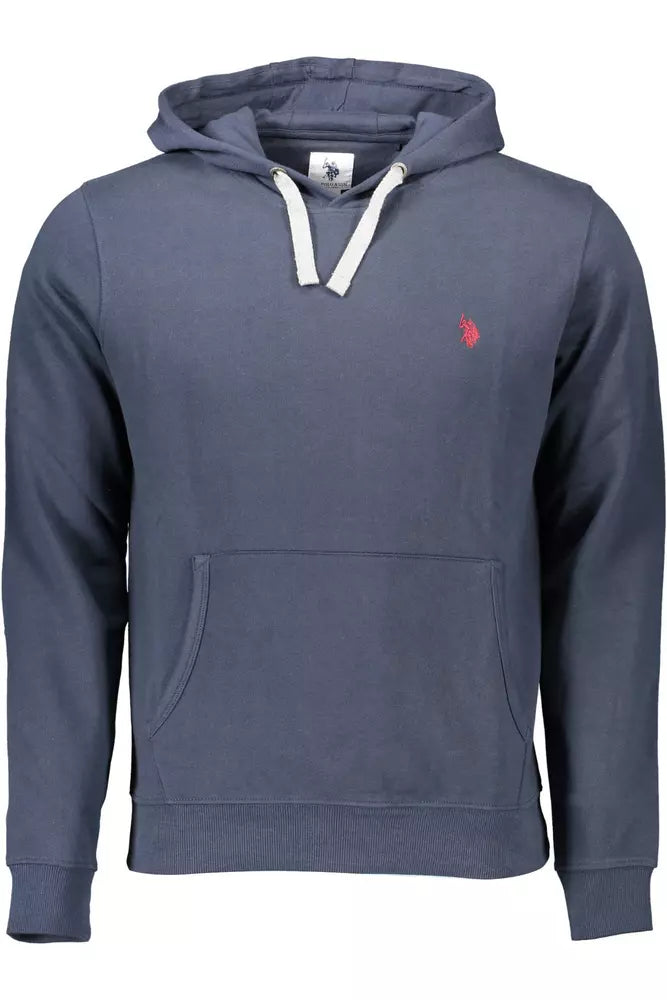 Blue Cotton Men Sweater