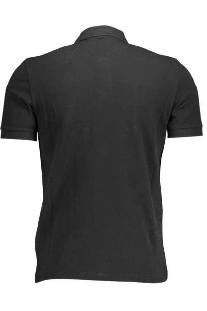 Zwarte katoenen heren poloshirt