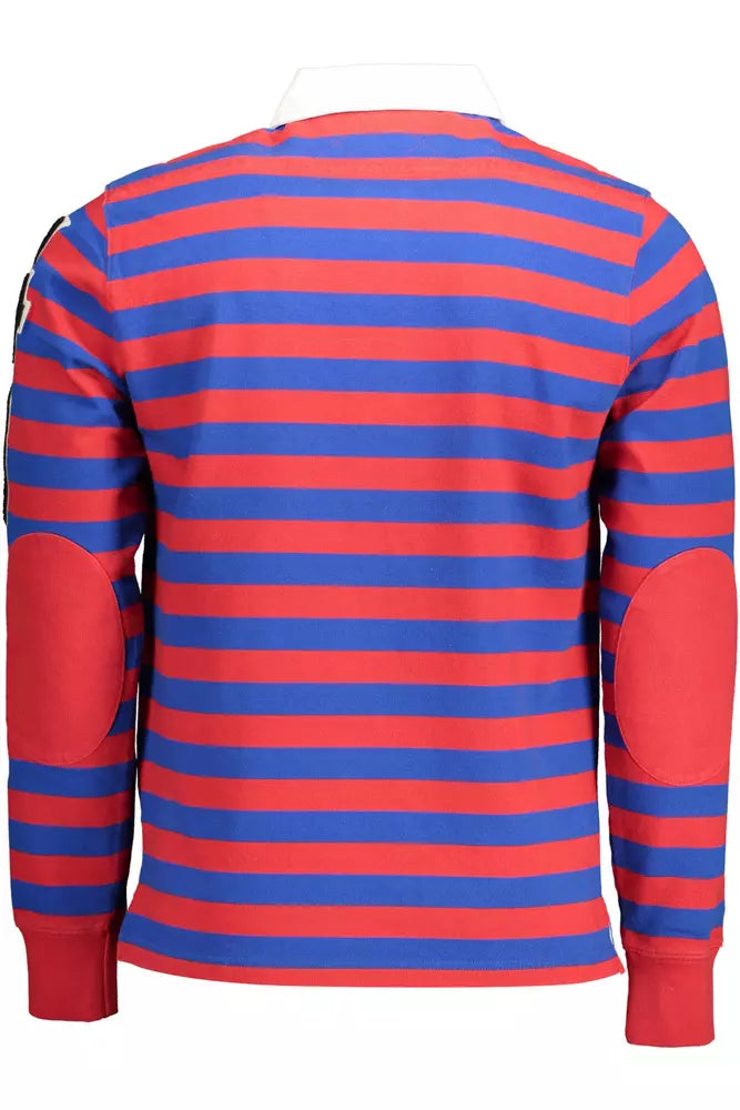 Rood katoenen heren poloshirt