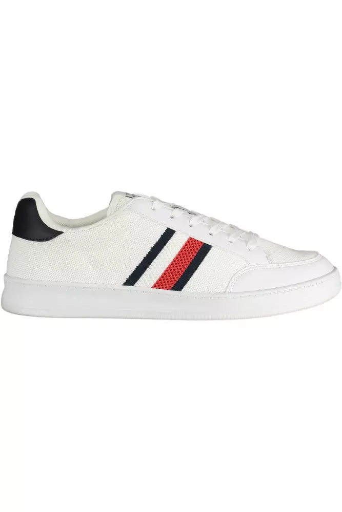 Witte polyester herensneaker