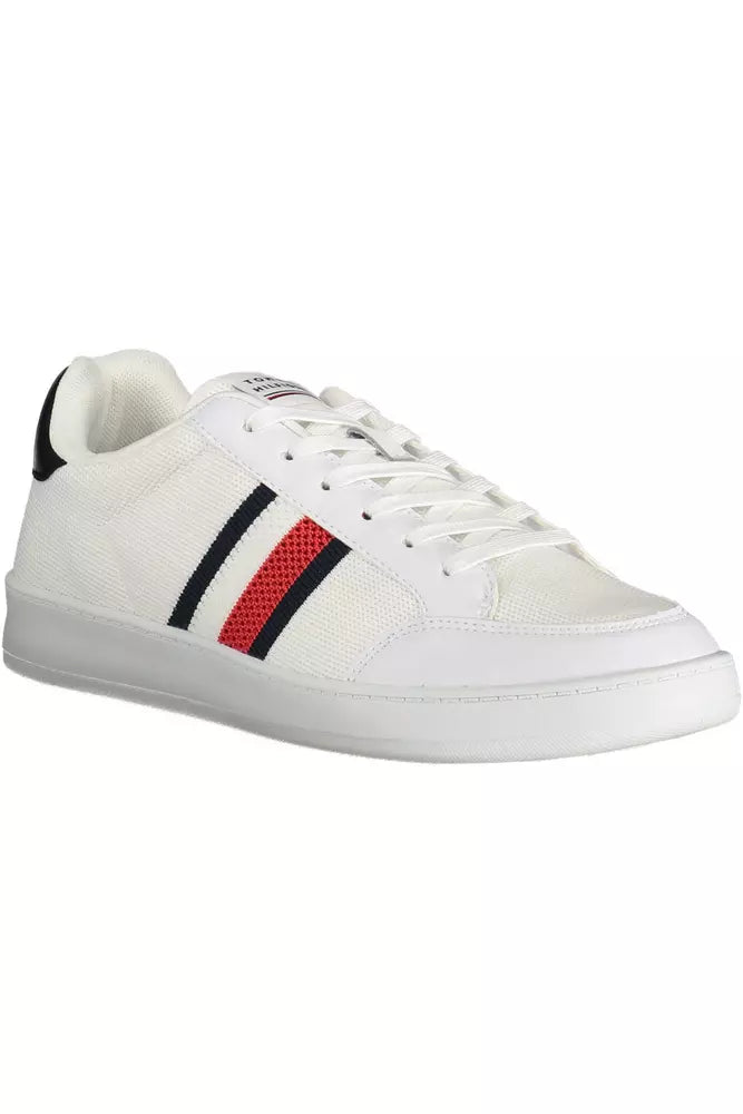 Witte polyester herensneaker