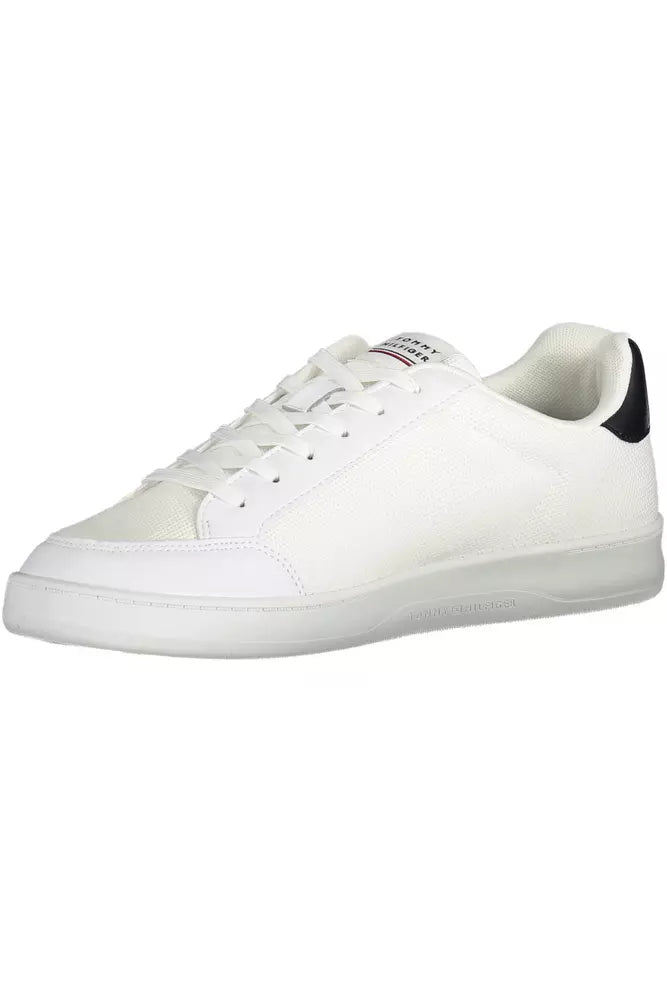 Witte polyester herensneaker