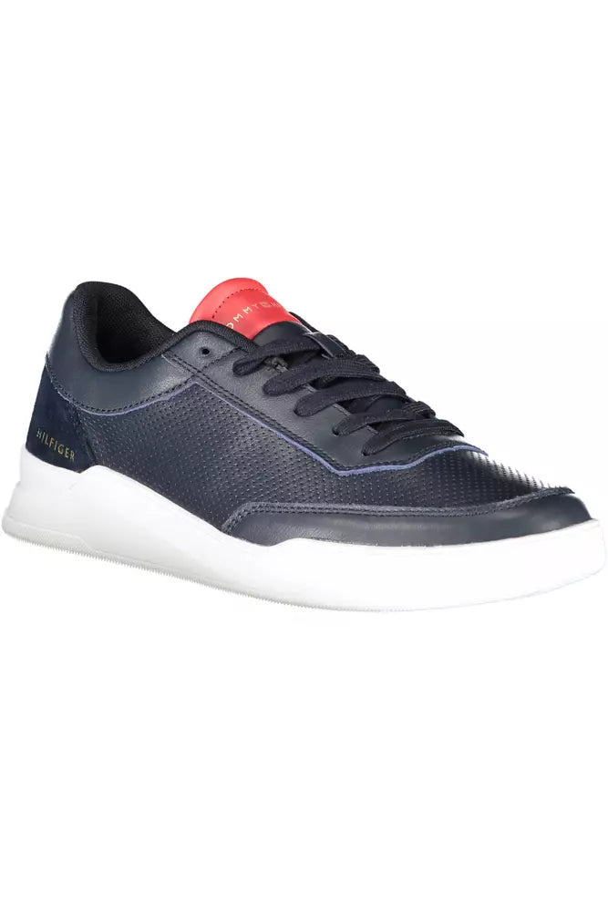 Blue Leather Men Sneaker