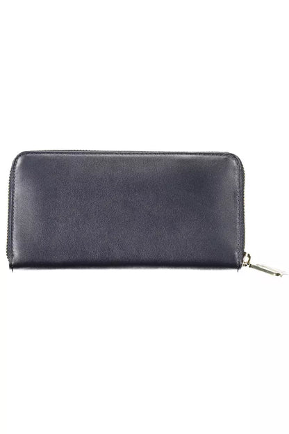 Blue Leather Women Wallet