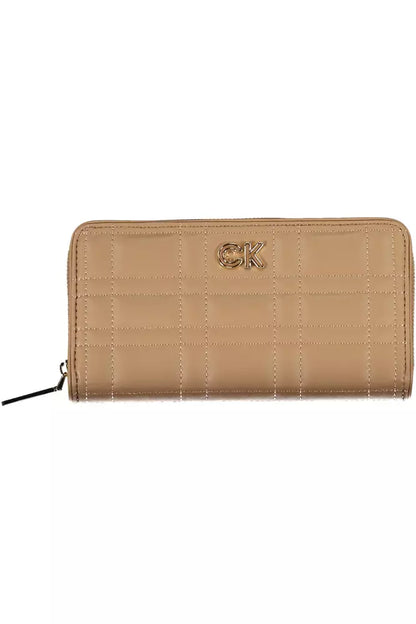 Beige Polyester Women Wallet