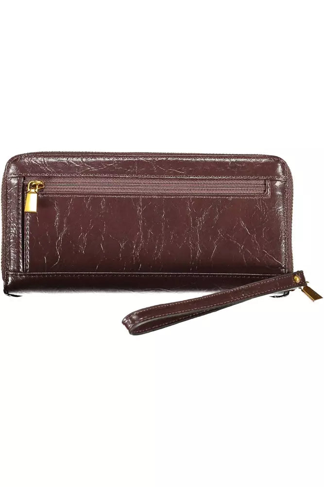 Brown Polyethylene Women Wallet