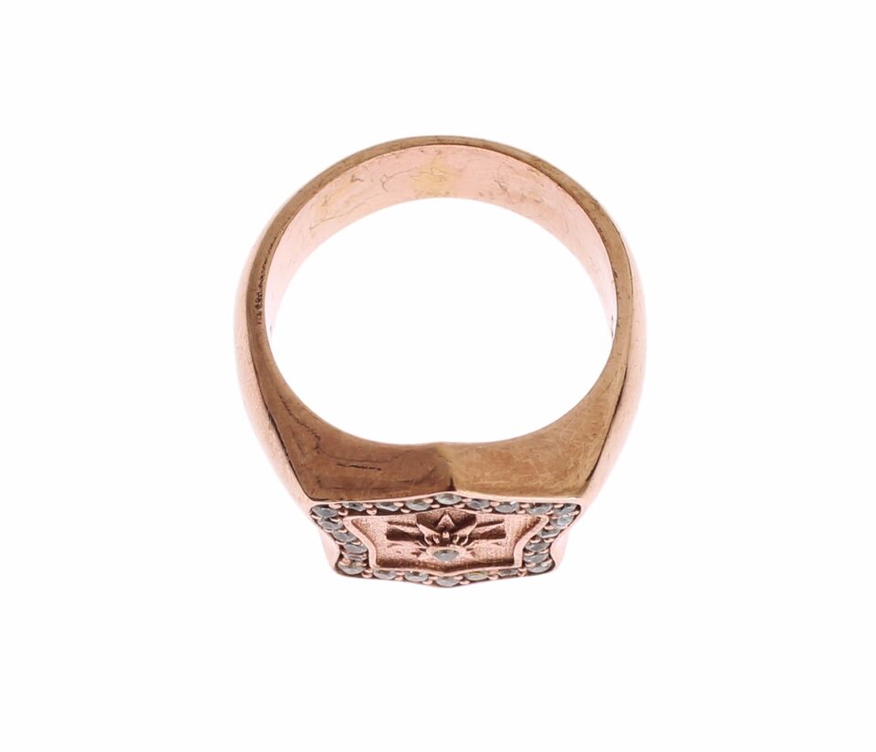 Chique roze vergulde sterling zilveren ring