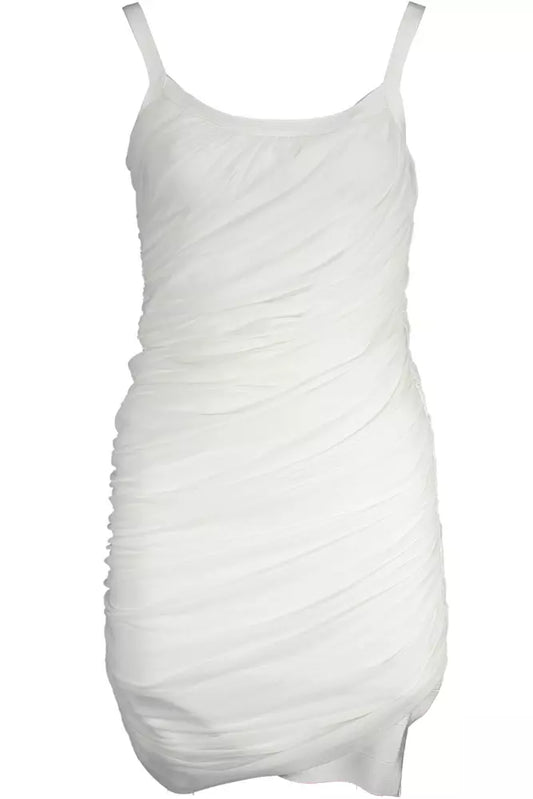 Witte viscose damesjurk