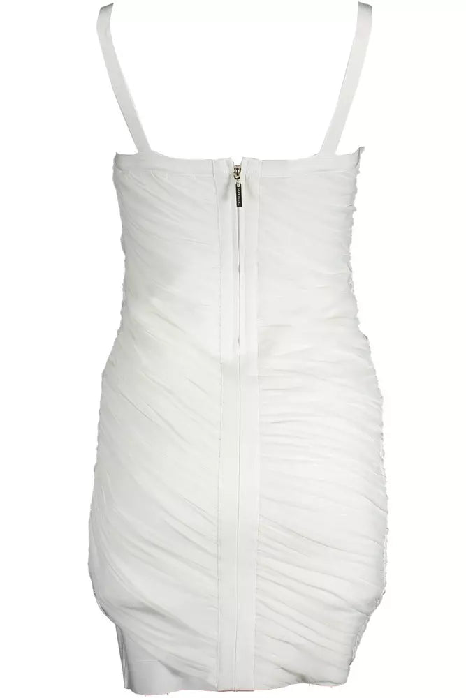 Witte viscose damesjurk