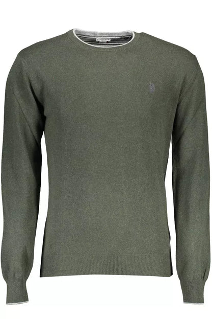 Green Wool Men Sweater