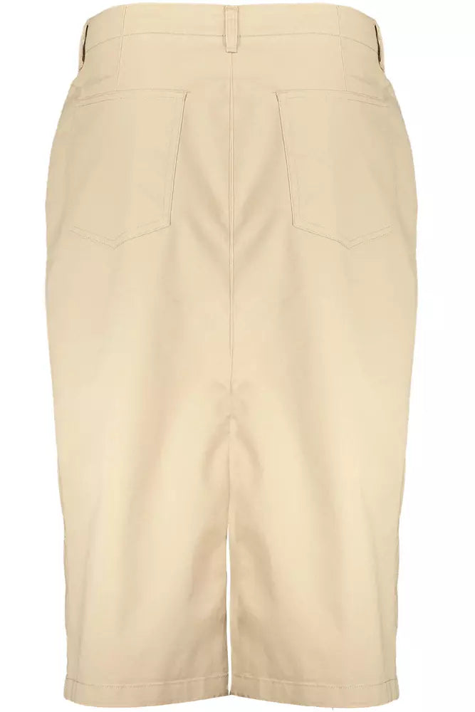 Beige katoenen damesrok