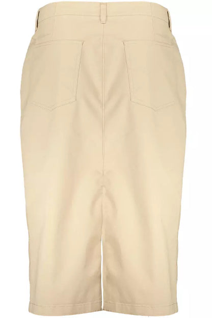 Beige katoenen damesrok