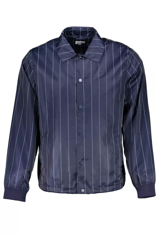 Blauwe Polyester Herenjas