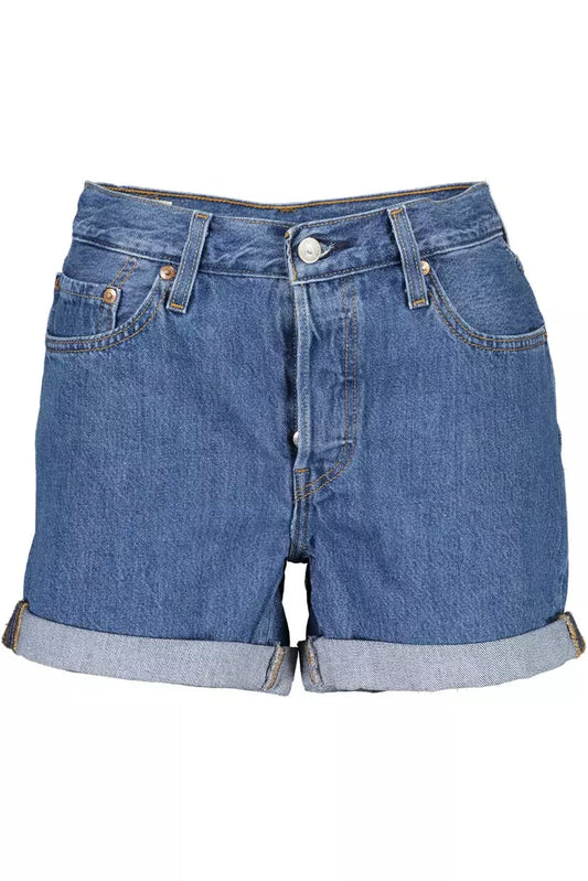 Blauwe katoenen damesjeans