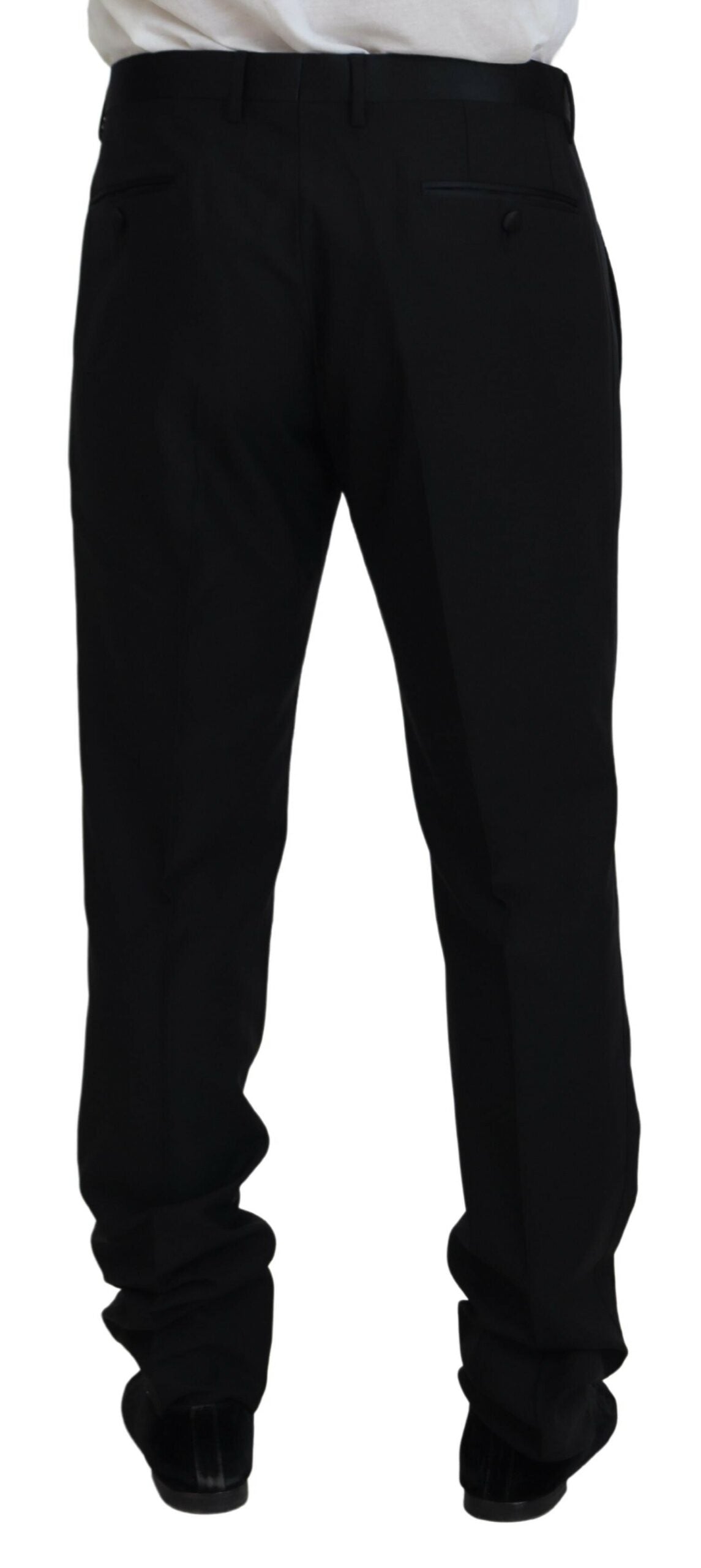 Elegante, slim fit zwarte pantalon