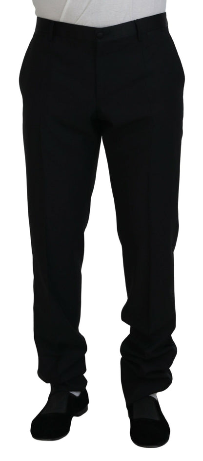 Elegante, slim fit zwarte pantalon