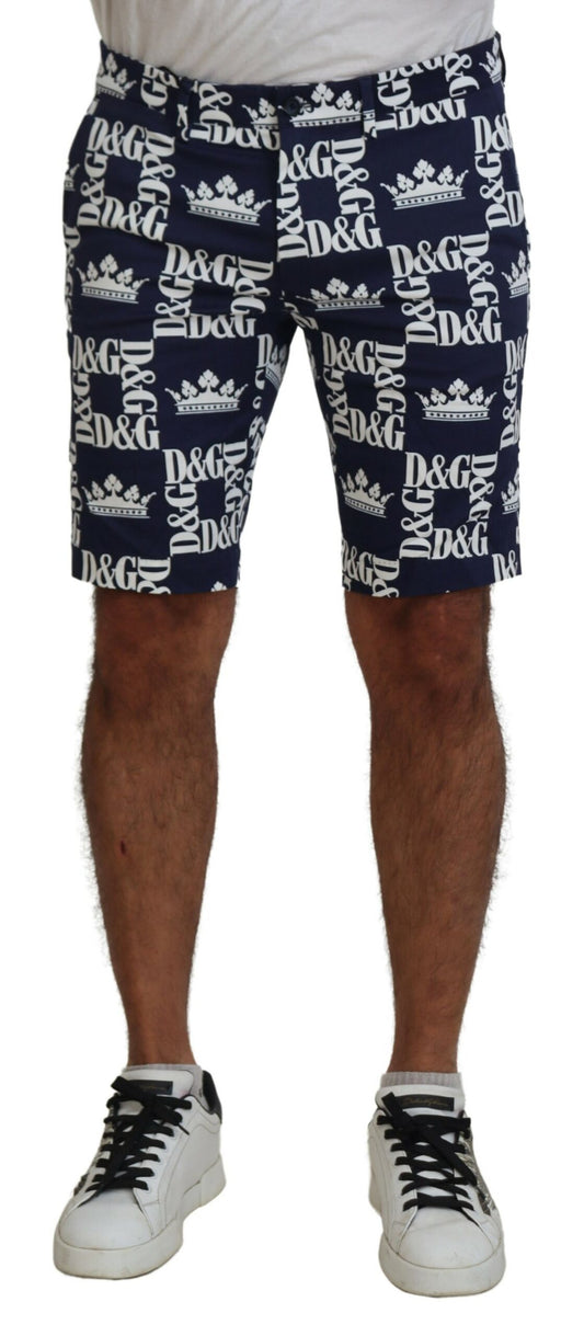 Casual Crown Print Chino Shorts