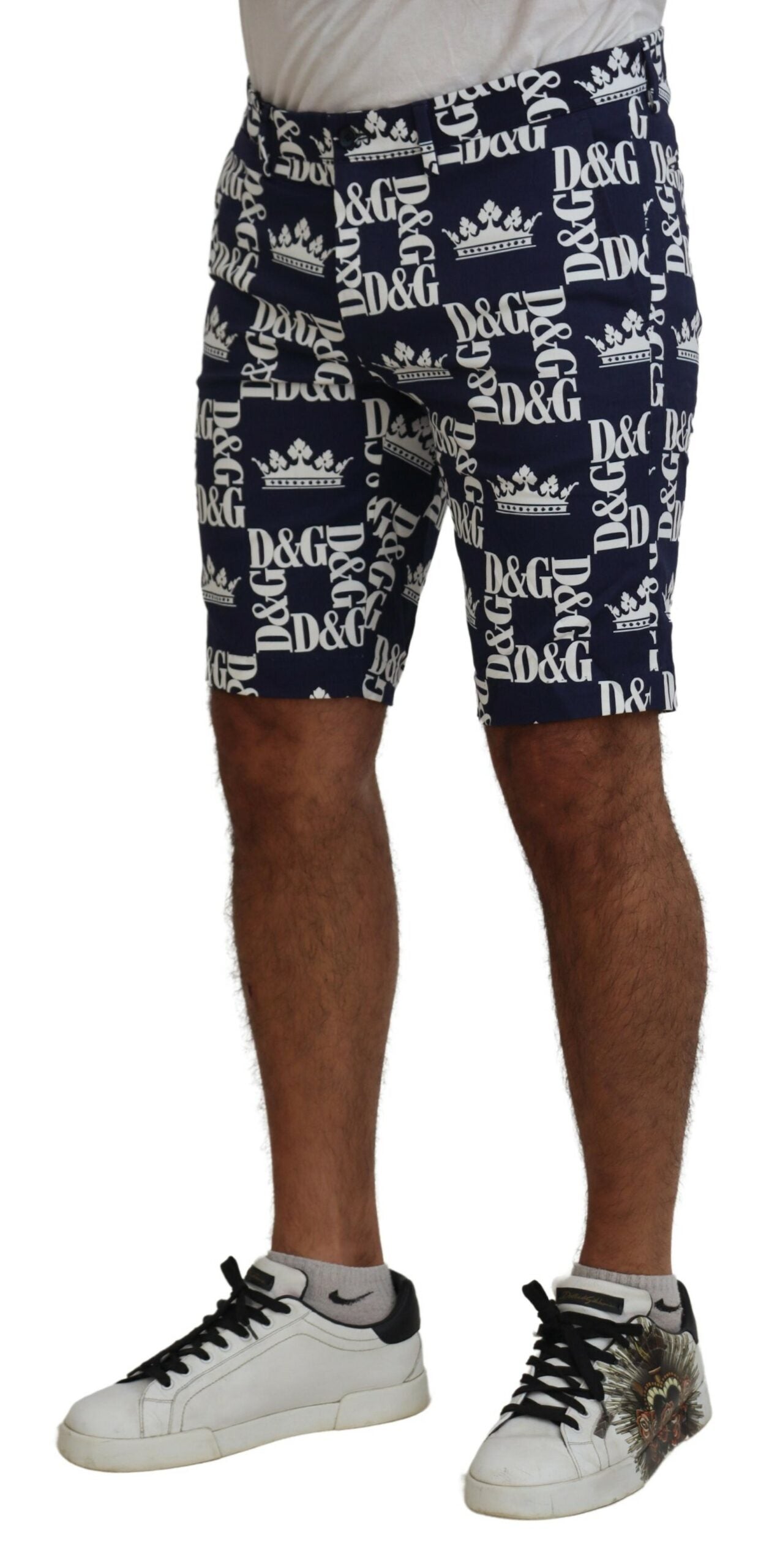 Casual Crown Print Chino Shorts