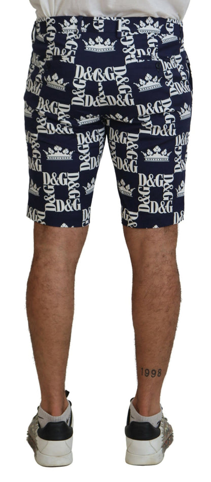 Casual Crown Print Chino Shorts