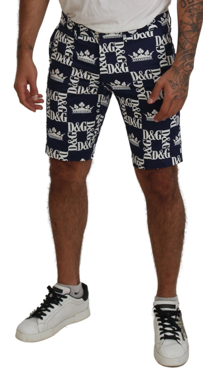 Casual Crown Print Chino Shorts