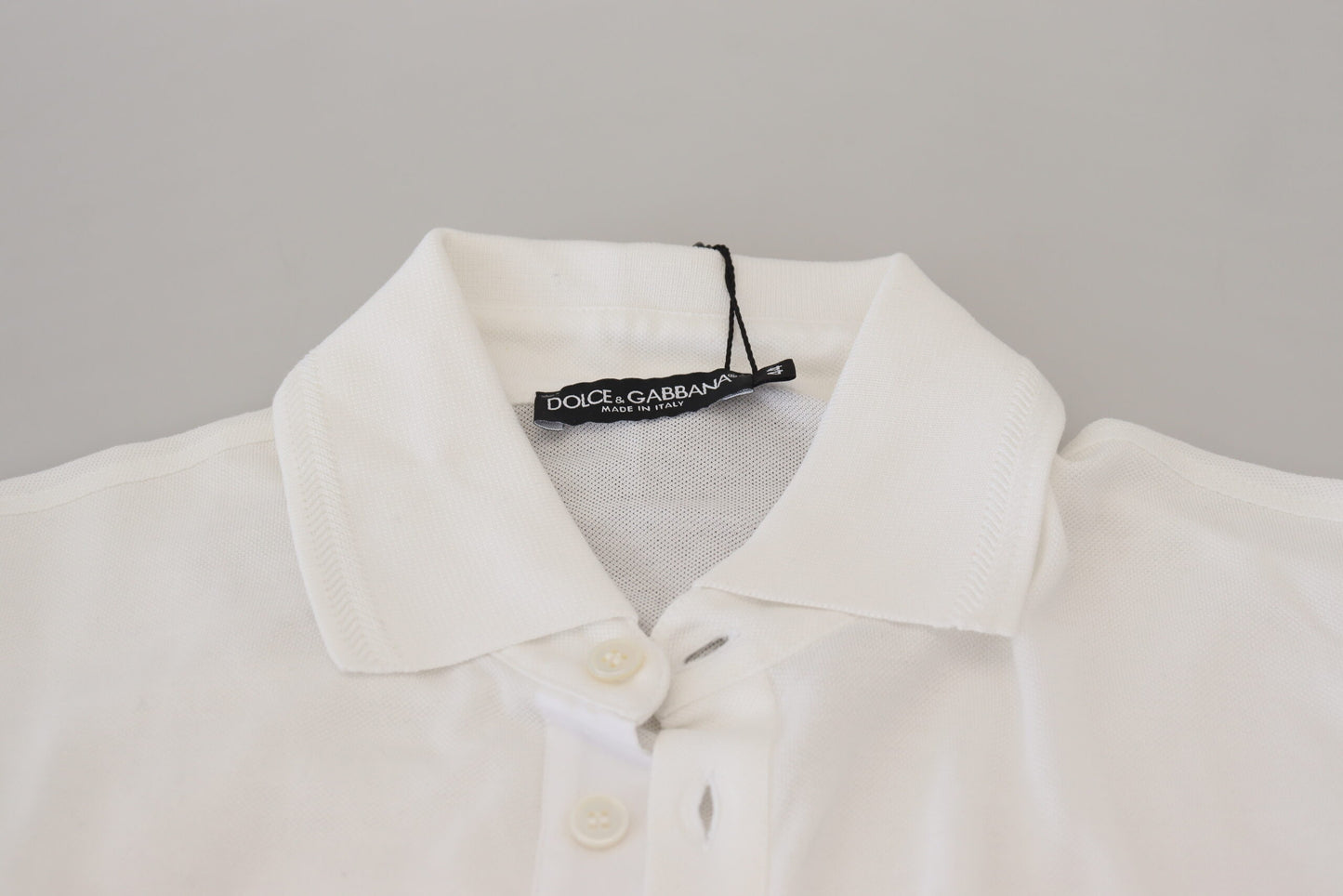 Elegante witte polo van katoenmix