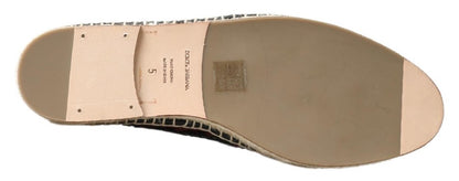 Elegante geweven leren espadrilles