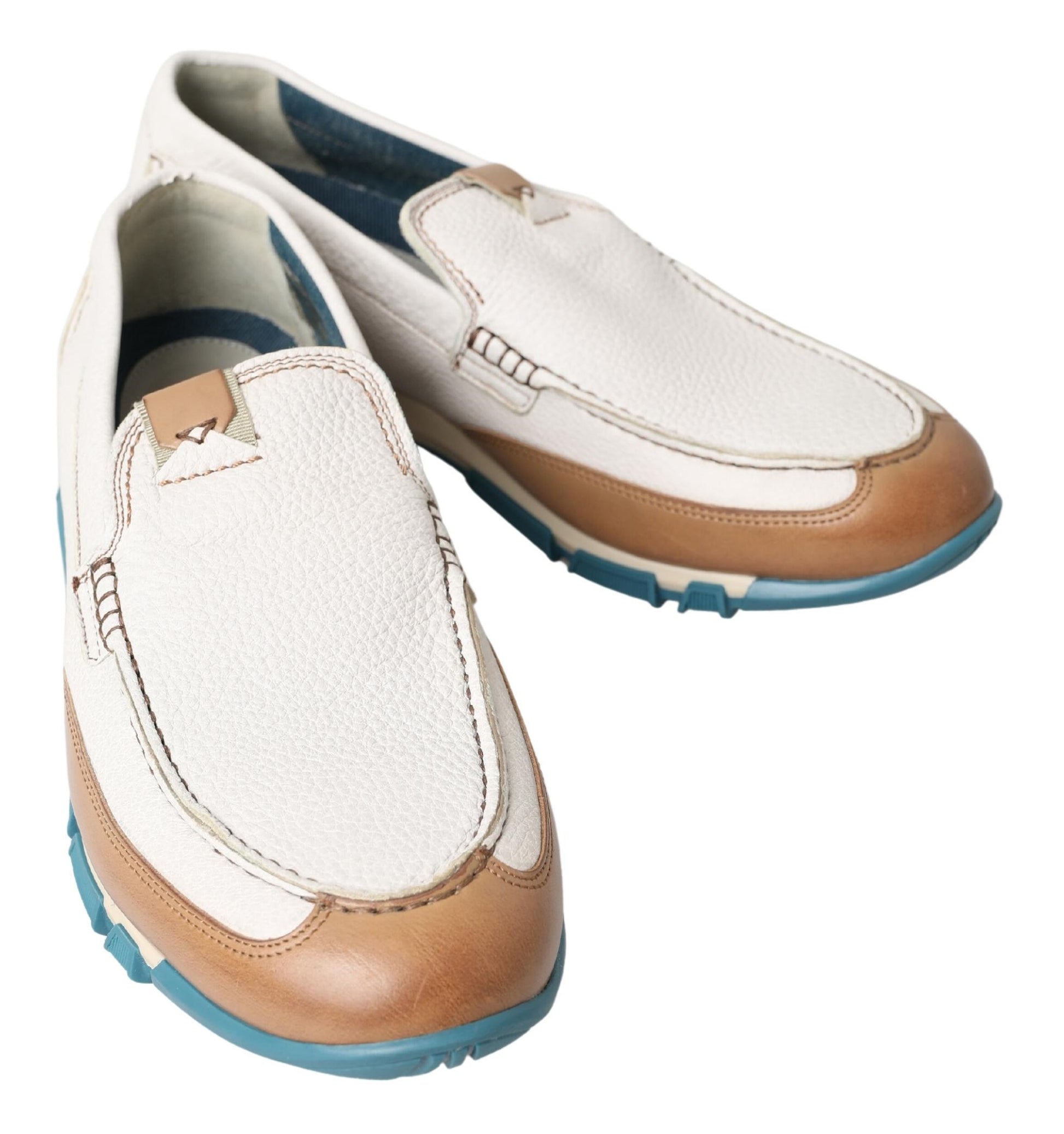 Elegante witte leren pantoffels