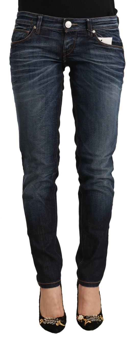 Chique Slim Fit Blauw Gewassen Jeans