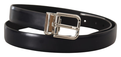 Elegante leren riem met metalen gesp