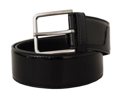 Elegante zwarte leren riem