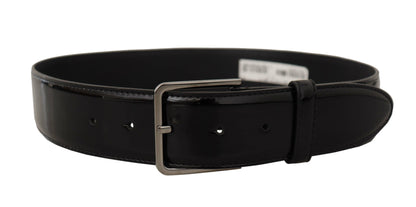 Elegante zwarte leren riem