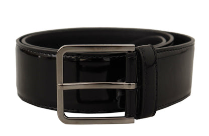 Elegante zwarte leren riem